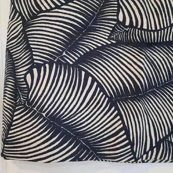 Ann Taylor Women's Navy & Cream Cotton/Spandex Palm Leaf Print Lined Mini Pencil - Picture 6 of 11